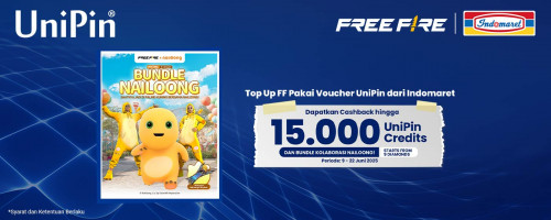 Beli Voucher UniPin di Indomaret, Dapatkan Cashback UniPin Credits dan Bundle Kolaborasi Nailoong!